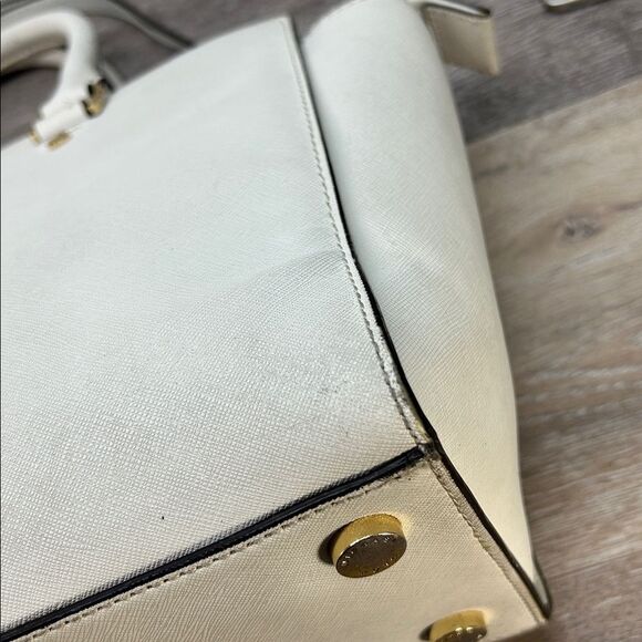 2828 Michael Kors White Leather Briefcase Handbag 243452828 - Picture 15 of 16